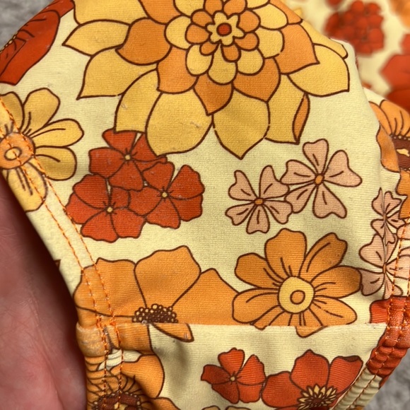 FLORA ONE-PIECE SWIMSUIT (retro flowers) boutique swimsuit brand - Picture 14 of 14